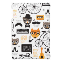 Ejemplo del gato y del oso del zorro del inconform iPad mini coberturas