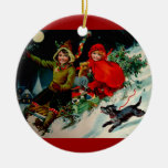 Ejemplo del navidad del Victorian del libro antigu Adornos De Navidad