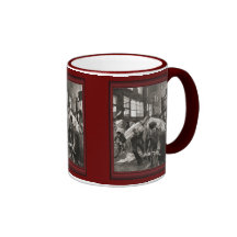 Ejemplo del vintage - entrega de las mercancías taza