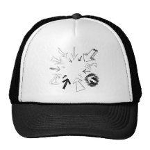 Ejemplo Doodled de las flechas Gorros Bordados