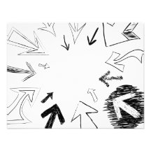 Ejemplo Doodled de las flechas Comunicado Personalizado