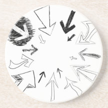 Ejemplo Doodled de las flechas Posavasos Manualidades