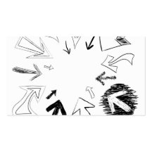 Ejemplo Doodled de las flechas Tarjetas De Visita
