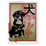 Ejemplo inspirado asiático de Rottweiler Tarjeton
