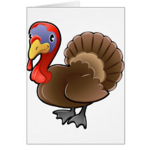 ejemplo lindo del animal del campo del pavo felicitación