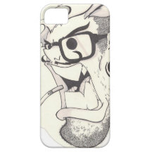 Ejemplo negro y blanco del inconformista del lápiz iPhone 5 Case-Mate coberturas