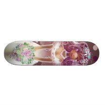 Ejemplo púrpura rizado lindo de la novia del pelo patineta personalizada