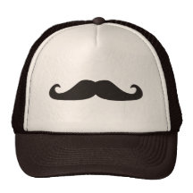 Ejemplo retro de los bigotes del gentelman gorros bordados