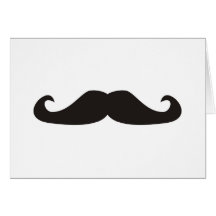 Ejemplo retro de los bigotes del gentelman felicitaciones