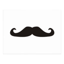 Ejemplo retro de los bigotes del gentelman postales