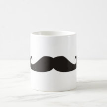 Ejemplo retro de los bigotes del gentelman tazas de café