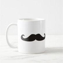 Ejemplo retro de los bigotes del gentelman tazas de café