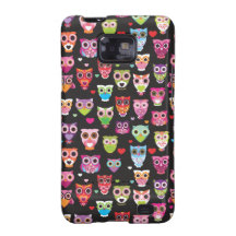 Ejemplo retro del modelo del búho samsung galaxy SII funda