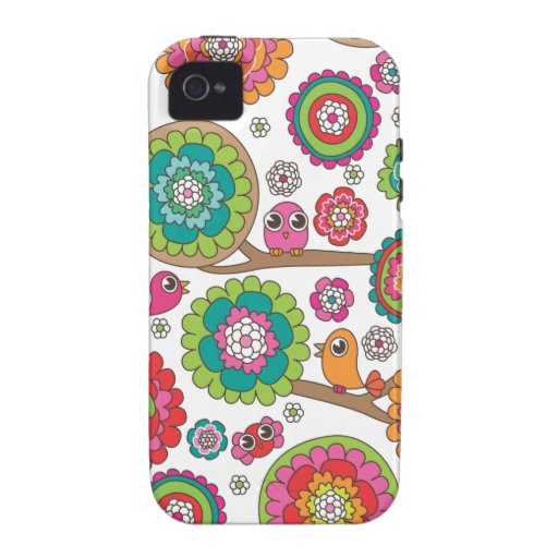Ejemplo retro del modelo del pájaro Case-Mate iPhone 4 funda
