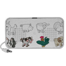 Ejemplos del animal del campo del dibujo animado altavoces