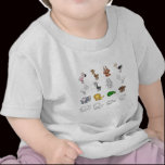 Ejemplos del animal del safari del dibujo animado camisetas