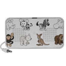 Ejemplos del animal salvaje del dibujo animado PC altavoces