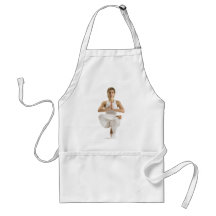 Ejercicio de la yoga delantal