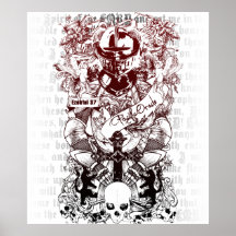 Ejército de Ezekiel 37 de lona de los huesos Posters