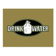 Ejército divertido "agua de la bebida " tarjeta postal