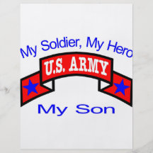 Ejército mi hijo del héroe del soldado flyer personalizado