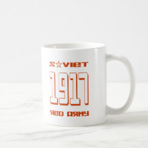 Ejército rojo soviético 1917 taza de café