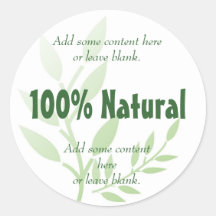 El 100% natural etiqueta