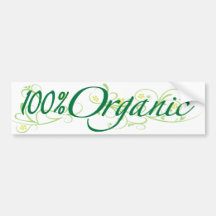 El 100% orgánico etiqueta de parachoque