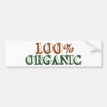 El 100% orgánico etiqueta de parachoque