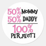 El 100 por ciento de perfecto pegatina redonda