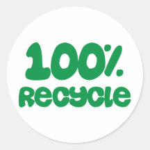 ¡El 100% recicla productos y diseños! Etiquetas Redondas
