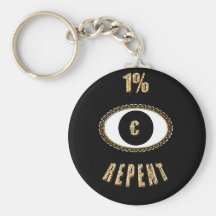 el 1% arrepentido euro llavero personalizado