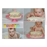 el 1r cumpleaños invita doblado tarjeton