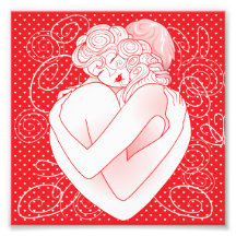 El abrazo del amor de la impresión de la foto