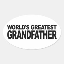 El abuelo más grande del mundo calcomanías óvales