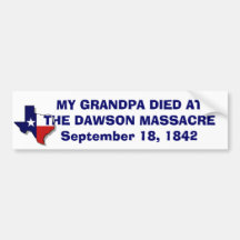 EL ABUELO MURIÓ MASACRE DE DAWSON ETIQUETA DE PARACHOQUE