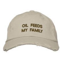 EL ACEITE ALIMENTA A MI FAMILIA GORRA DE BÉISBOL