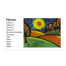 El ACEITE del PAISAJE EN COLORES PASTEL Y DE ACRÍL Tarjetas Personales