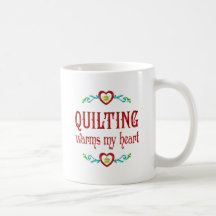 El acolchar calienta mi corazón tazas