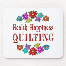 El acolchar de la felicidad de la salud tapetes de ratón