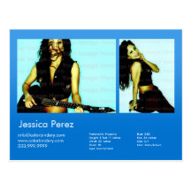 El actor y modela 2 tiró los comp azules del Heads Tarjetas Postales