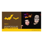 El amarillo golpea el personalizado spooktacular m tarjetas fotográficas personalizadas