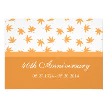 El amarillo gráfico de la caída deja aniversario d invitacion personal 