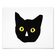 el amarillo negro principal del gato observa el di arte con fotos