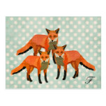 El ámbar Foxes la postal del monograma