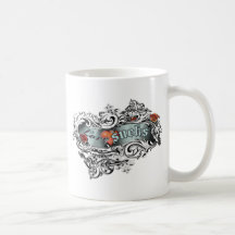 El amor chupa adornado tazas