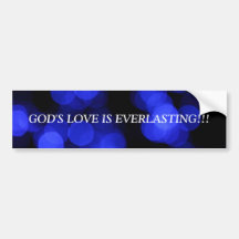 ¡EL AMOR DE DIOS ES ETERNO! … PARACHOQUE RELIGIOSO ETIQUETA DE PARACHOQUE