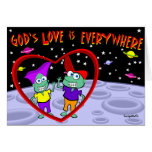 El amor de dios está por todas partes tarjetón