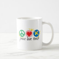 El amor de la paz enseña tazas