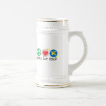 El amor de la paz enseña tazas